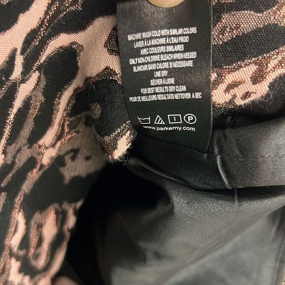 Parker Black JoJo One shoulder leopard print mini dress size 4 EUC - Picture 11 of 12